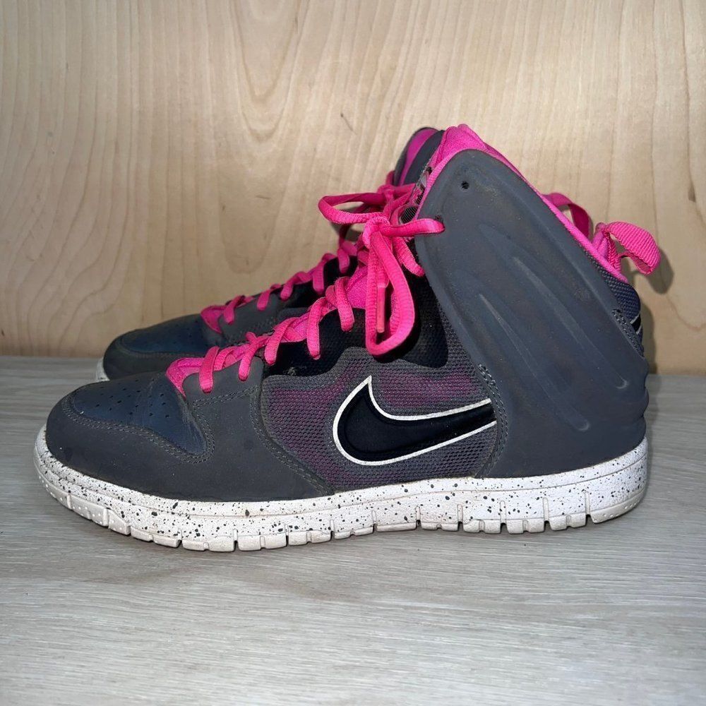 Nike Dunk Free Dark Grey/Hot Pink 599466-002 Men's 8